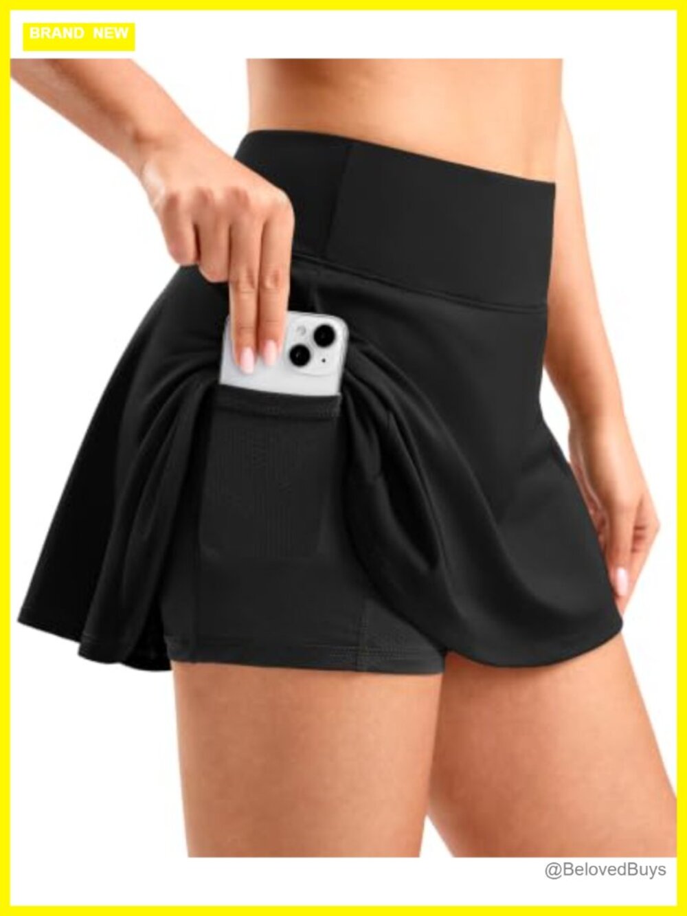 Pleated Tennis Skort High Waisted Stretch Athletic Golf Skirt Pockets